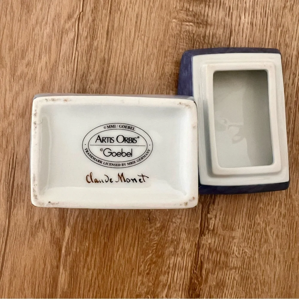 GOEBEL 'CLAUDE MONET' PORCELAIN TRINKET / JEWELRY BOX - ARTIS‎ ORBIS GERMANY VTG